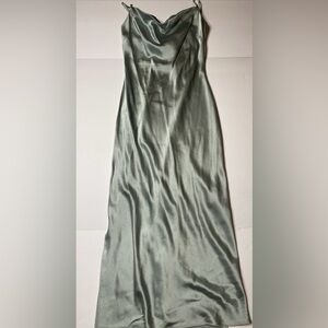 Express Satin Cocktail Slip Midi Dress XXS Adjustable Straps Wedding Formal (O)